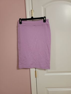 NWT Womens Lilac Bodycon Midi Pencil Skirt – Pastel Lavender Stretchy Skirt- S